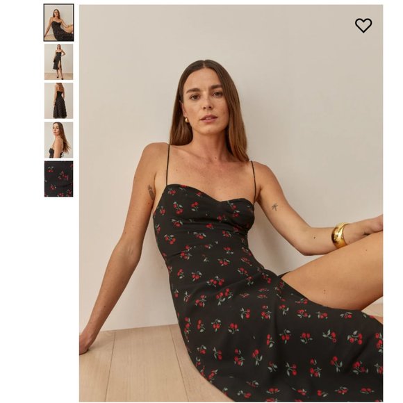 Reformation Juliette Dress in Black Cherry - Picture 2 of 15